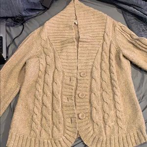 Tan Button Up Cardigan